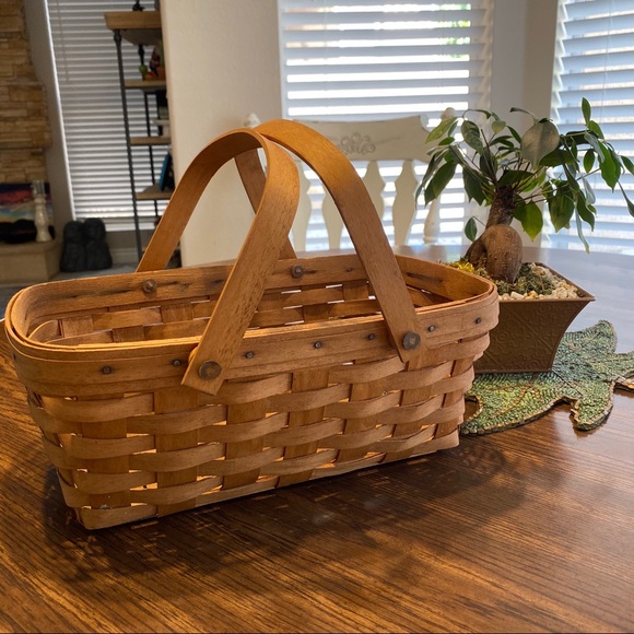 Vintage Longaberger Woven Boho Natural Basket 1989 - Picture 6 of 9